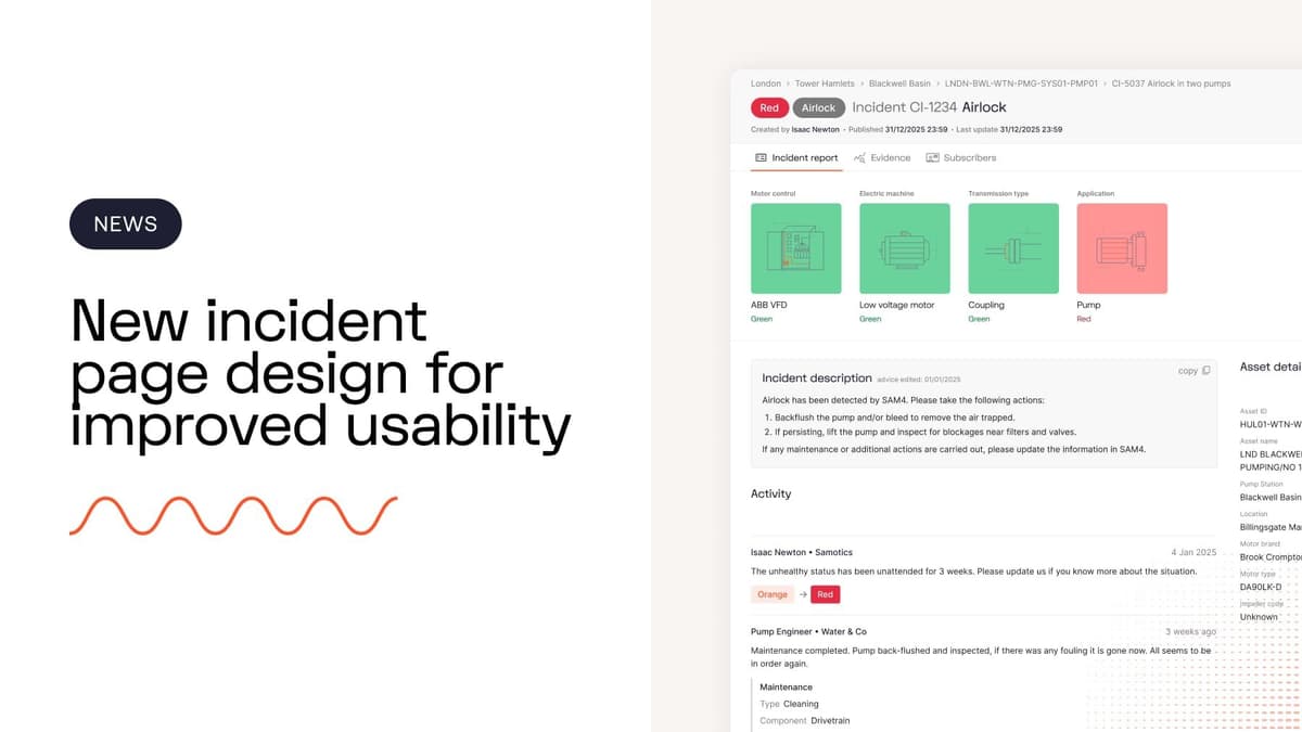 New incident page design for improved usability