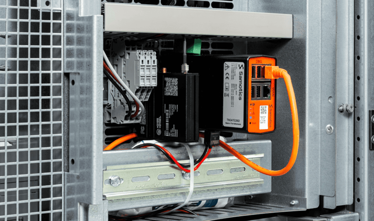 SAM4 hardware installed in an electrical panel
